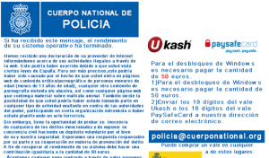 Exemple de correu trampa de la policia